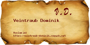 Veintraub Dominik névjegykártya